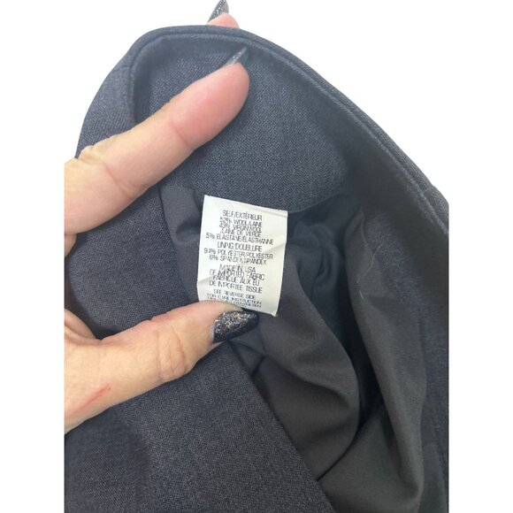 Theory Golda 2 Urban Charcoal Gray Virgin Wool Blend Pencil Skirt Office Siren - Picture 10 of 11